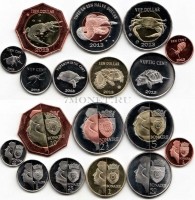 Остров Бонайре набор из 9-ти монет 2013 год фауна