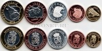 Монтескларос набор из 5-ти монетовидных жетонов 2013 год фауна