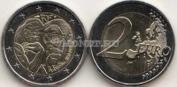 монета Франция 2 евро 2017 год 100 лет со дня смерти Огюста Родена
