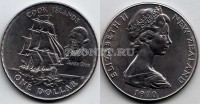 монета Новая Зеландия 1 доллар 1970 год Джемс Кук