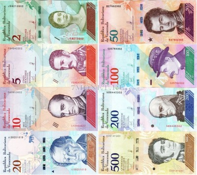 Венесуэла набор из 8-ми банкнот 2018 год