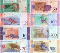 Венесуэла набор из 8-ми банкнот 2018 год