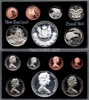 Новая Зеландия набор из 7-ми монет 1983 год  PROOF в банковской упаковке