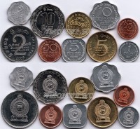 Шри-Ланка набор из 10-ти монет