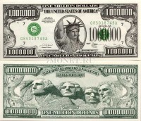 США 1 000 000 долларов 2001 год сувенирная банкнота