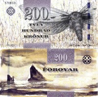 бона Фарерские острова (Дания) 200 крон 2012 год