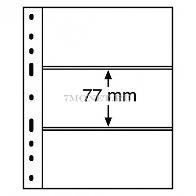 листы для банкнот Optima 3C (прозрачные) 1 шт