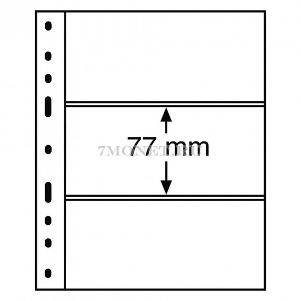 листы для банкнот Optima 3C (прозрачные) 1 шт