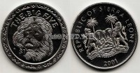 монета Cьерра-Леоне 1 доллар 2001 год лев