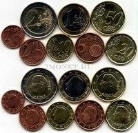 ЕВРО набор из 8-ми монет Бельгия