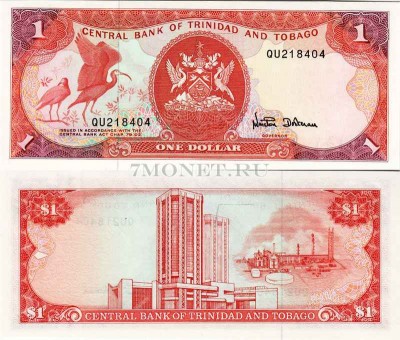 бона Тринидад и Тобаго 1 доллар 1985 год