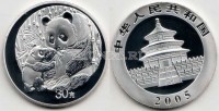 Китай монетовидный жетон 2005 год панда PROOF