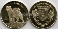 монета Сен-Бартелеми 1 франк 2018 год Собака Акита-ину