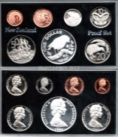 Новая Зеландия набор из 7-ми монет 1984 год в пластиковой упаковке PROOF
