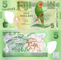 бона Фиджи 5 долларов 2012 год пластик
