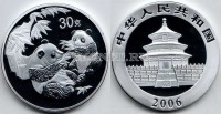 Китай монетовидный жетон 2006 год панды PROOF