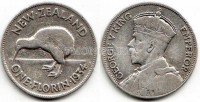 монета Новая Зеландия 1 флорин 1934 год Георг V