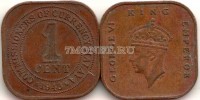 монета Малайя 1 цент 1943 год