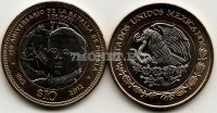 монета Мексика 10 песо 2012 год 150-летие битвы при Пуэбле,  биметалл