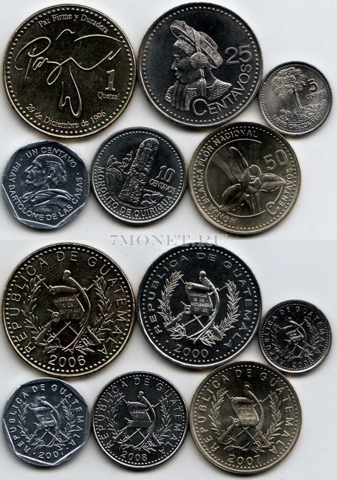 Гватемала набор из 6-ти монет