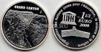 монета Франция 1 и 1\2 евро 2008 год Гранд Каньон PROOF