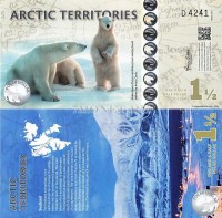 бона Арктика 1,5 долларов 2014 год Белый медведь