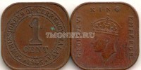 монета Малайя 1 цент 1945 год