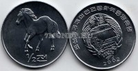 монета Северная Корея 1/2 чон 2002 год лошадь