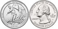 США 25 центов 2016D год штат Южная Каролина, Национальный парк США "Форт Молтри", 35-й