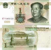 бона Китай 1 юань 1999 год