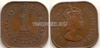 монета Малайя 1 цент 1956 год