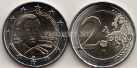 монета Германия 2 евро 2018 год Хельмут Шмидт, мон. двор F
