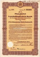 Германия Облигация займа 4,5 % на 2000 Рейхсмарок 1937. Баутцен