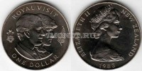 монета Новая Зеландия 1 доллар 1983 год королевский визит