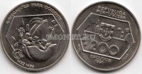 монета Португалия  200 эскудо 1991 год плывущие на Запад корабли