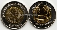 монета Уоллис и Футуна 200 франков 2011 год scobinata scutarcopagia