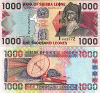 бона Сьерра-Леоне 1000 леоне 2006 год