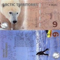 бона Арктика 9 долларов 2012 год Белый медведь