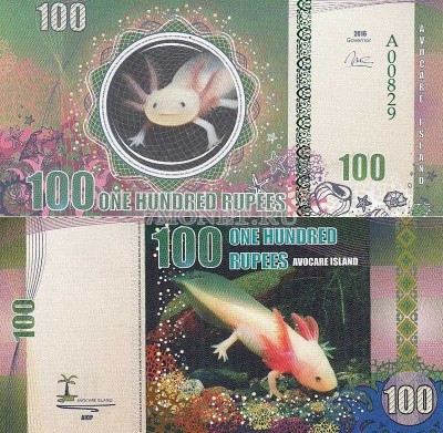 бона Остров Авокаре 100 рупий 2016 год