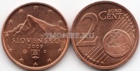 монета Словакия 2 евроцента 2009 год