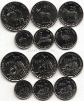 Эритрея набор из 6-ти монет 1991 год