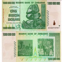 бона Зимбабве 1 миллиард (биллион) долларов 2008 год