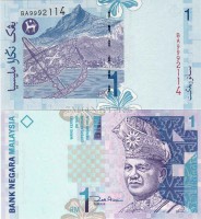 бона 1 ринггит Малайзия 1998-2001 год