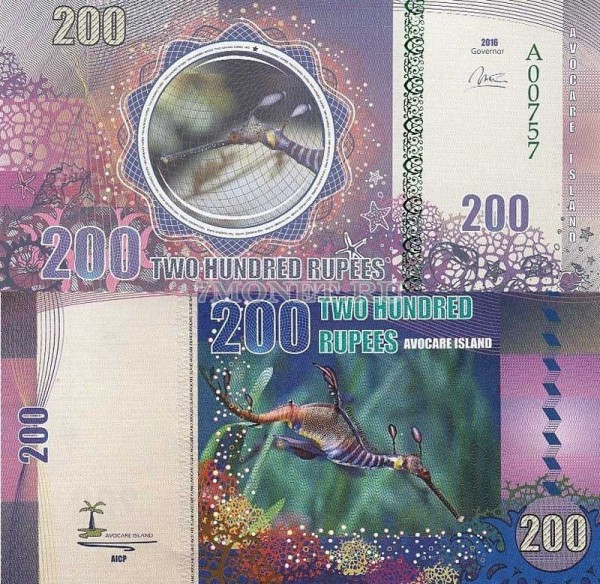 бона Остров Авокаре 200 рупий 2016 год