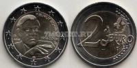 монета Германия 2 евро 2018 год Хельмут Шмидт, мон. двор D