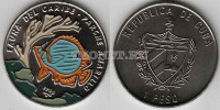 монета Куба 1 песо 1996 год parche amarillo