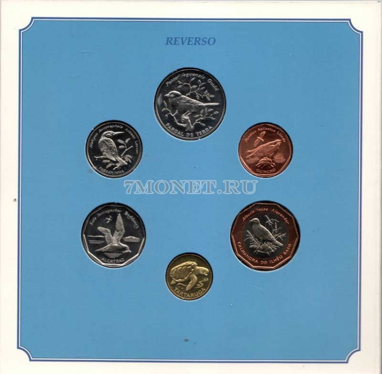 Кабо-Верде набор из 6-ти монет 1994 год Птицы, в буклете