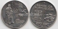 монета Португалия  200 эскудо 1992 год Великие географические открытия Калифорния