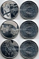 Франция набор из 3-х монет 5 евро 2013 год серия «Ценности Французской республики» - «LIBERTE» («Свобода»), «EGALITE» («Равенство»), «FRATERNITE» («Братство»)