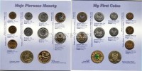 Польша набор из 10-ти монет и медали " Мои первые монеты"